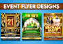 design high end flyer, social media post for business, event